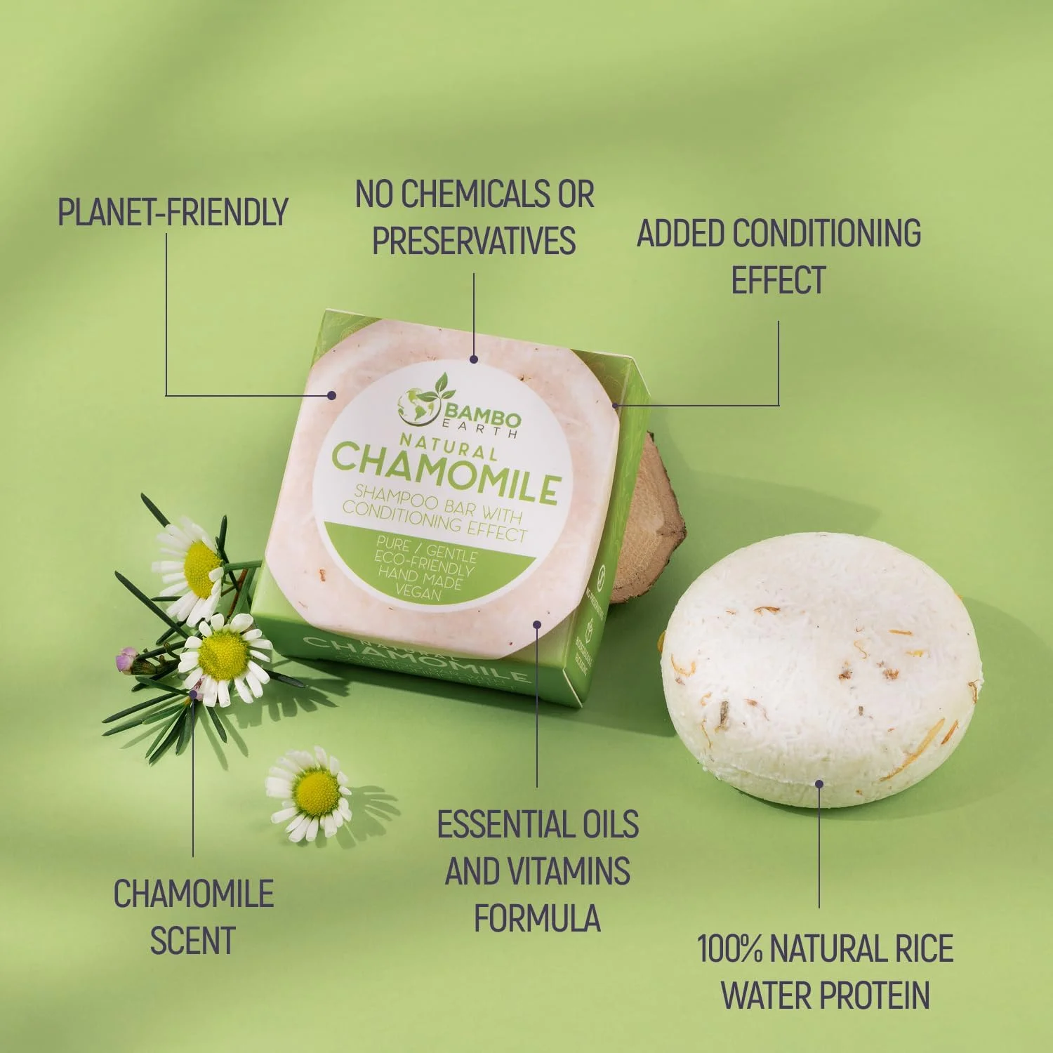 شامپو بار جامد و صابون مو با اثر نرم کننده - بسته 12 عددی شامپو بار طبیعی برای مو با روغن های اساسی گیاهی و بسته بندی سازگار با محیط زیست و بدون زباله (بابونه بسته 12 عددی)