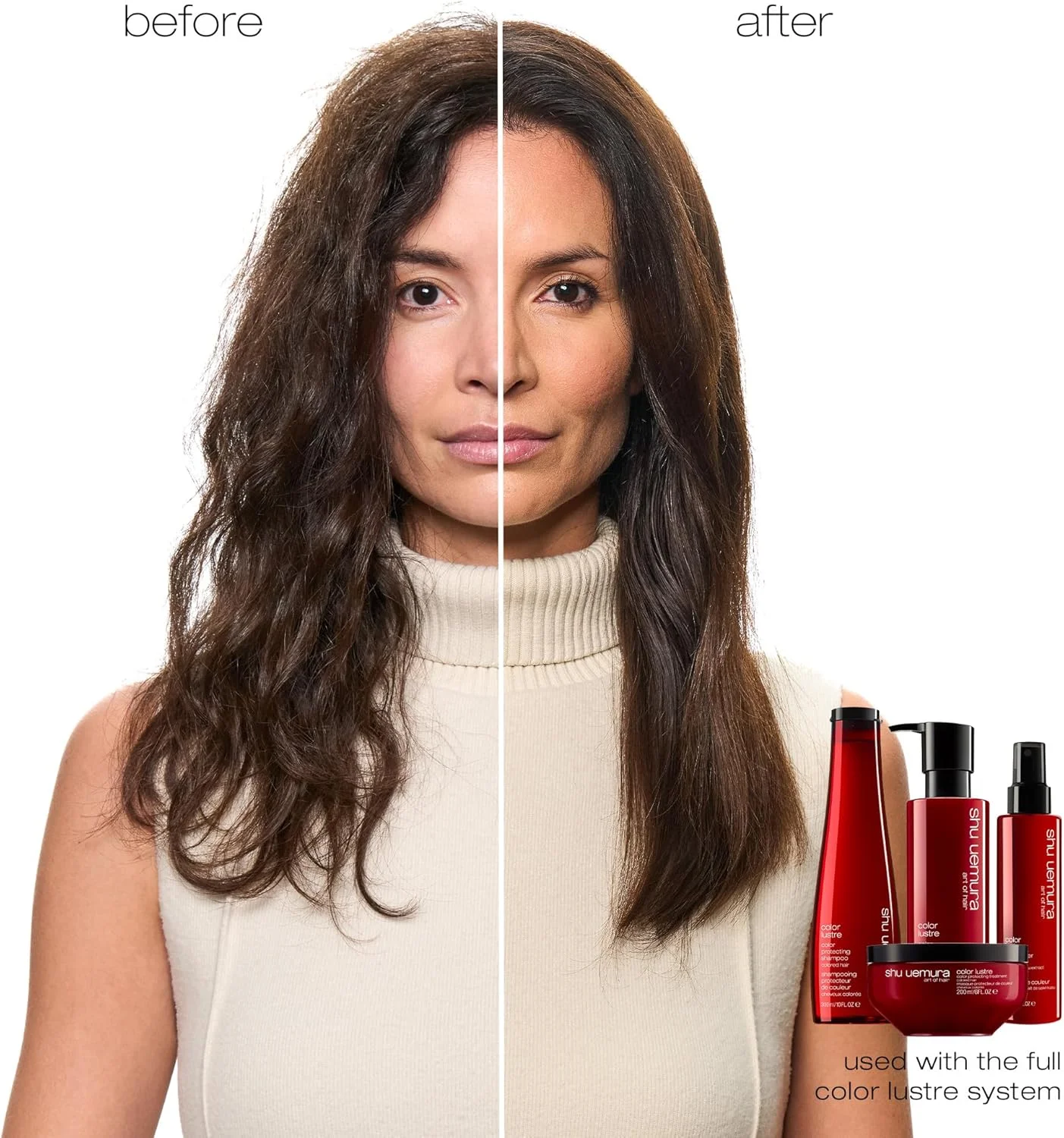 شامپو براق کننده و محافظ رنگ مو شو اومورا آرت آف هیر کالر لاستر مناسب موهای رنگ شده - محافظت از درخشندگی و آبرسانی، شامپو ملایم بدون سولفات، 295 میلی لیتر