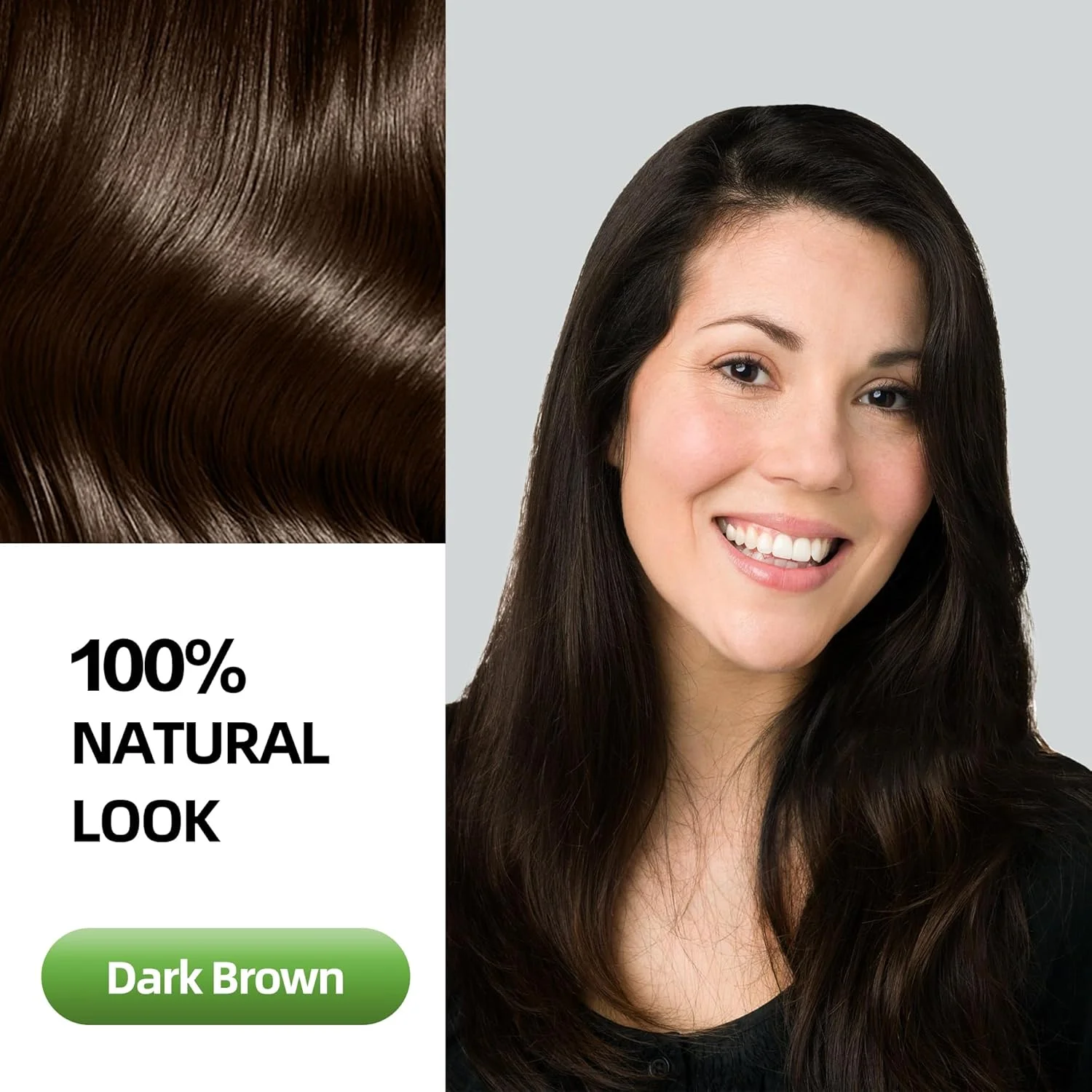 شامپو رنگ مو شیهوانو 3 در 1 برای پوشش موهای سفید، شامپو رنگ موی طبیعی با مواد گیاهی برای زنان و مردان / بدون آمونیاک 520 میلی لیتر (قهوه ای تیره)