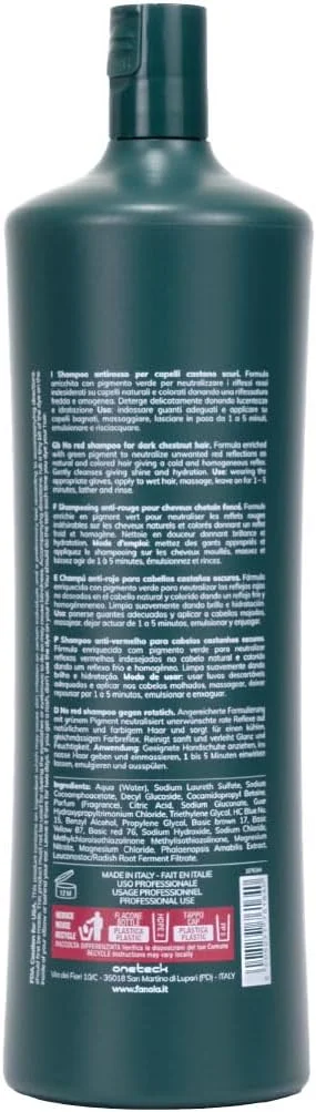 شامپو ضد قرمزی فنولا، ضد انعکاس قرمزی روی موهای رنگ شده و طبیعی با تناژ تیره، فناوری ضد محو شدن برای حفظ رنگ خنک و یکدست، 1000 میلی لیتر