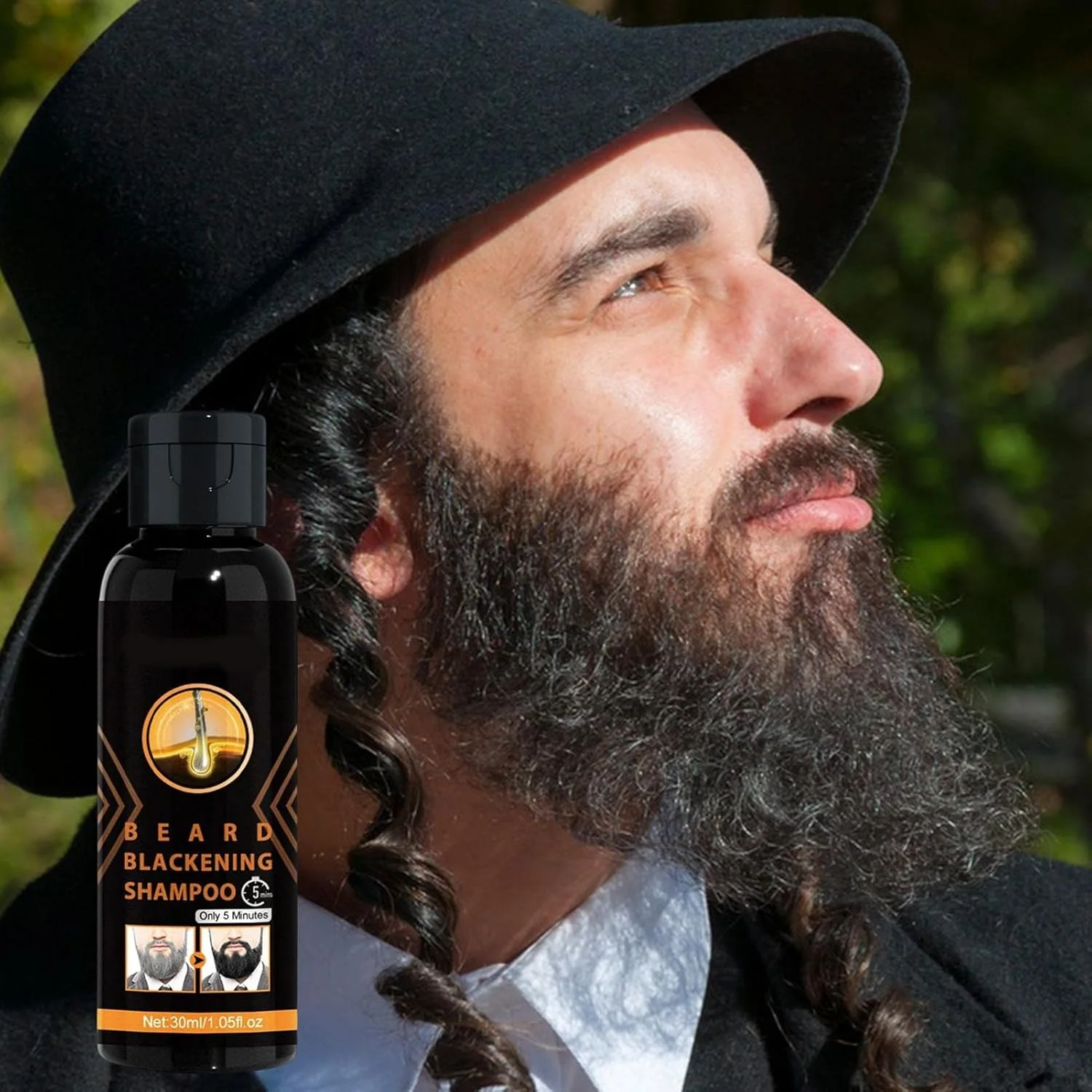 شامپو مشکی کننده مو | شامپو ریش | رنگ موی سریع و طبیعی ارگانیک Polygonum Multiflorum، شامپو رنگ موی گیاهی برای مردان