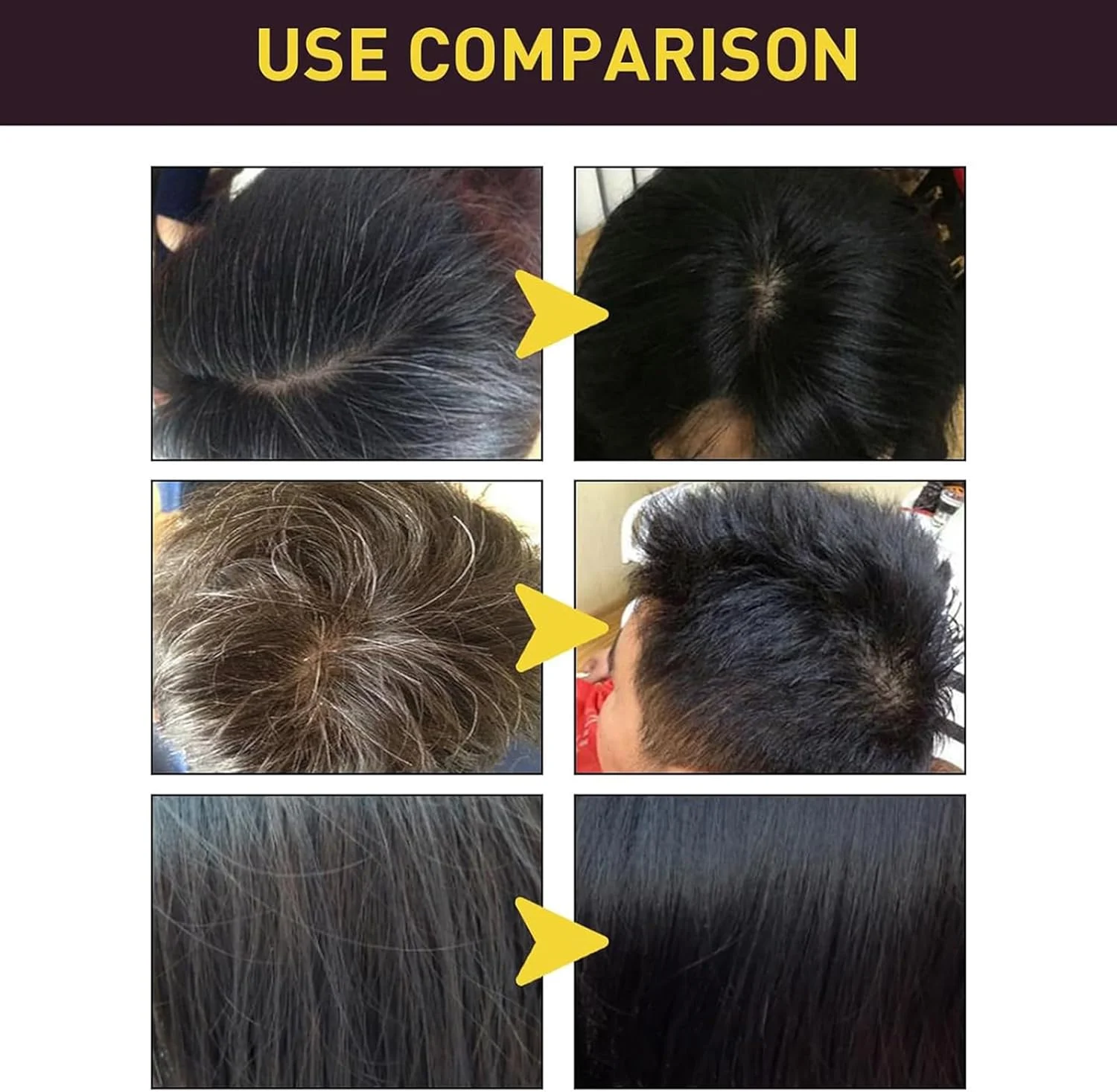 شامپو رنگ مو، شامپو رنگ موی فوری طبیعی، ماندگاری طولانی، برای آقایان و بانوان، 100 میلی لیتر (تیره)