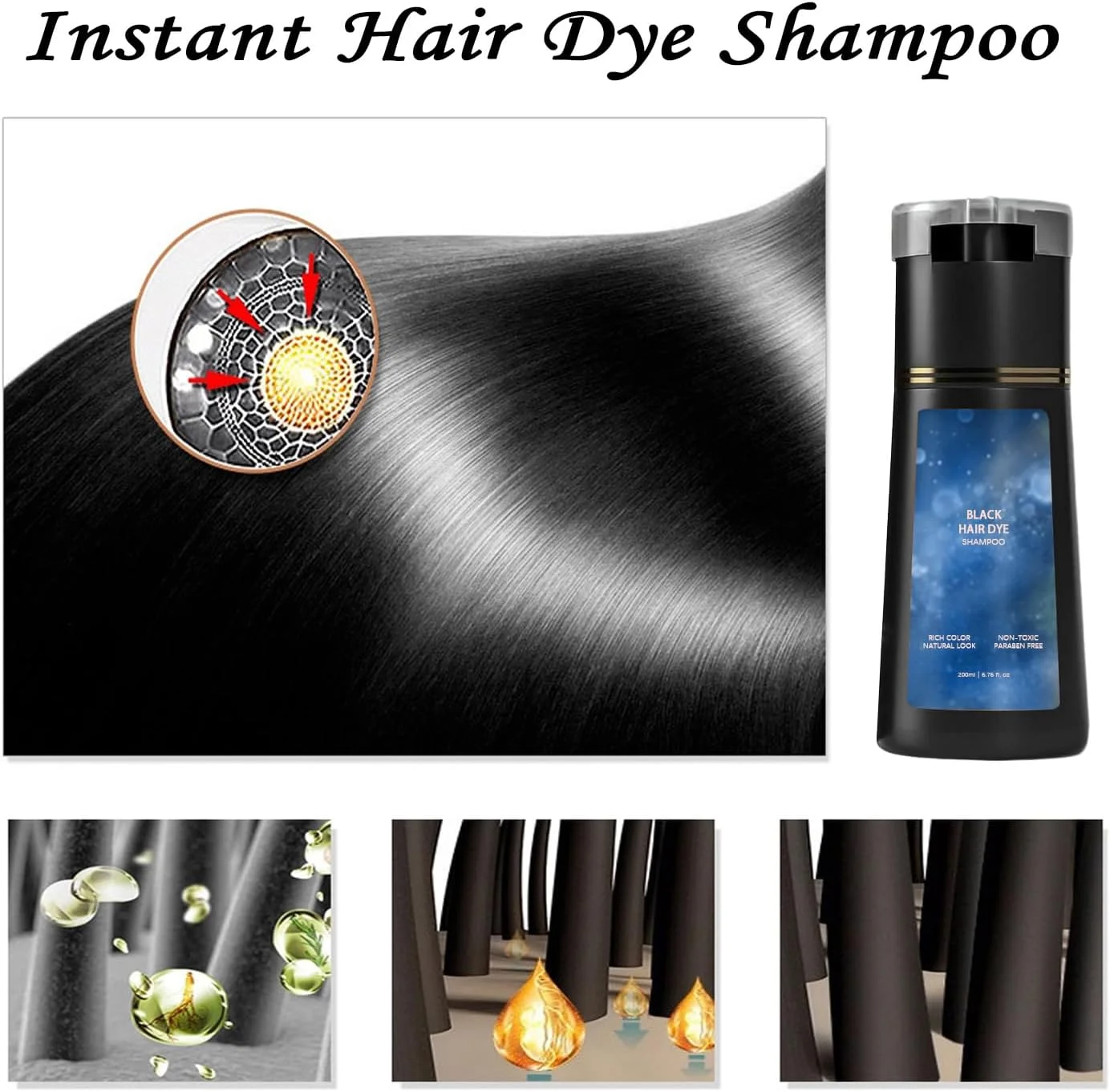 شامپو رنگ مو داف پروای، شامپو رنگ مو مناسب برای خانم ها و آقایان (مشکی)