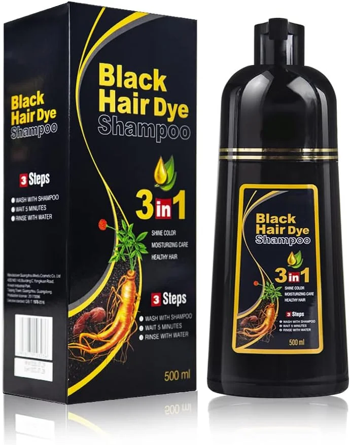 شامپو رنگ موی مشکی 3 در 1 زنانه، شامپو تیره کننده موی گیاهی 10 دقیقه ای، شامپو موی مشکی فوری، شامپو رنگ موی مشکی 3 در 1، شامپو رنگ موی گیاهی 3 در 1 برای مردان و زنان، احیا کننده درخشش
