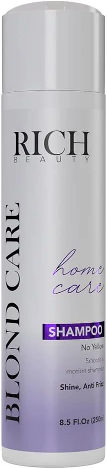 شامپو مو ریچ بیوتی، شامپو بنفش ضد زردی مو، برای خنثی کردن رنگ های زرد موهای بلوند و رنگ شده، 250 میلی لیتر