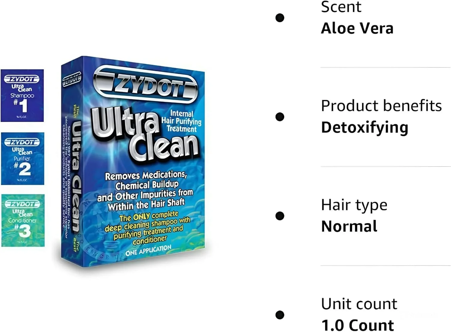 کیت شامپو سم زدای Zydot Ultra Clean برای سم زدایی و پاکسازی فولیکول مو. پاکسازی فوری، حذف سموم و سم زدایی فولیکول مو