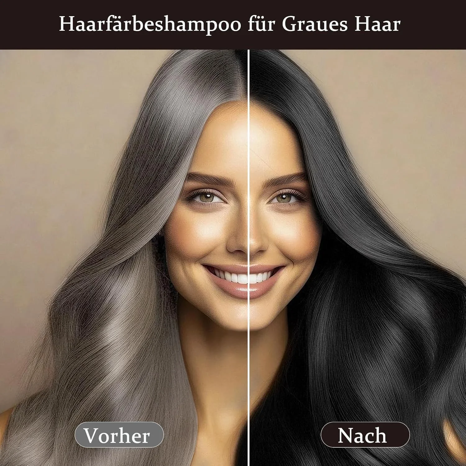 شامپو رنگ مو مشکی 3 در 1، شامپو رنگ مو مشکی برای پوشش موهای سفید، شامپو رنگ مو فوری، شامپو رنگ مو مشکی برای آقایان و بانوان 500 میلی لیتر