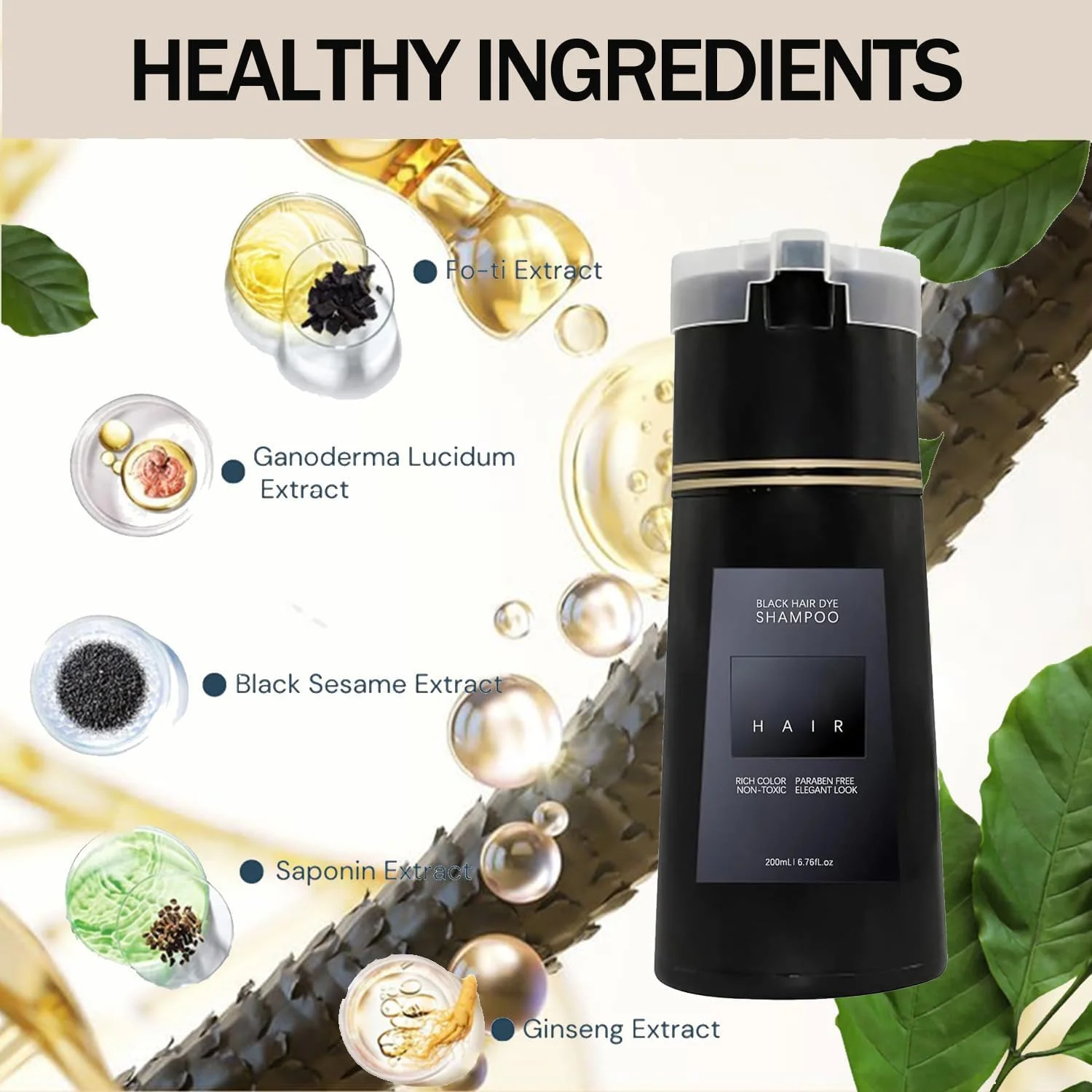 شامپو رنگ مو، شامپو رنگ موی مشکی برای موهای سفید، فرمولاسیون گیاهی، بدون آسیب به مو، بدون نیاز به دکلره، شامپو رنگ موی فوری برای آقایان و خانم ها، شامپو رنگ مو 2 در 1 (مشکی) شامپو رنگ مو، شامپو رنگ موی مشکی برای موهای سفید، فرمولاسیون گیاهی، بدون آسیب به مو، بدون نیاز به دکلره، شامپو رنگ موی فوری برای آقایان و خانم ها، شامپو رنگ مو 2 در 1 (مشکی)