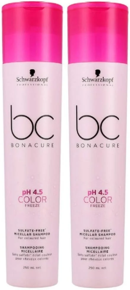 شامپو بدون سولفات Schwarzkopf Professional pH 4.5 Colour Freeze Bonacure 250 میلی لیتر بسته 2 عددی