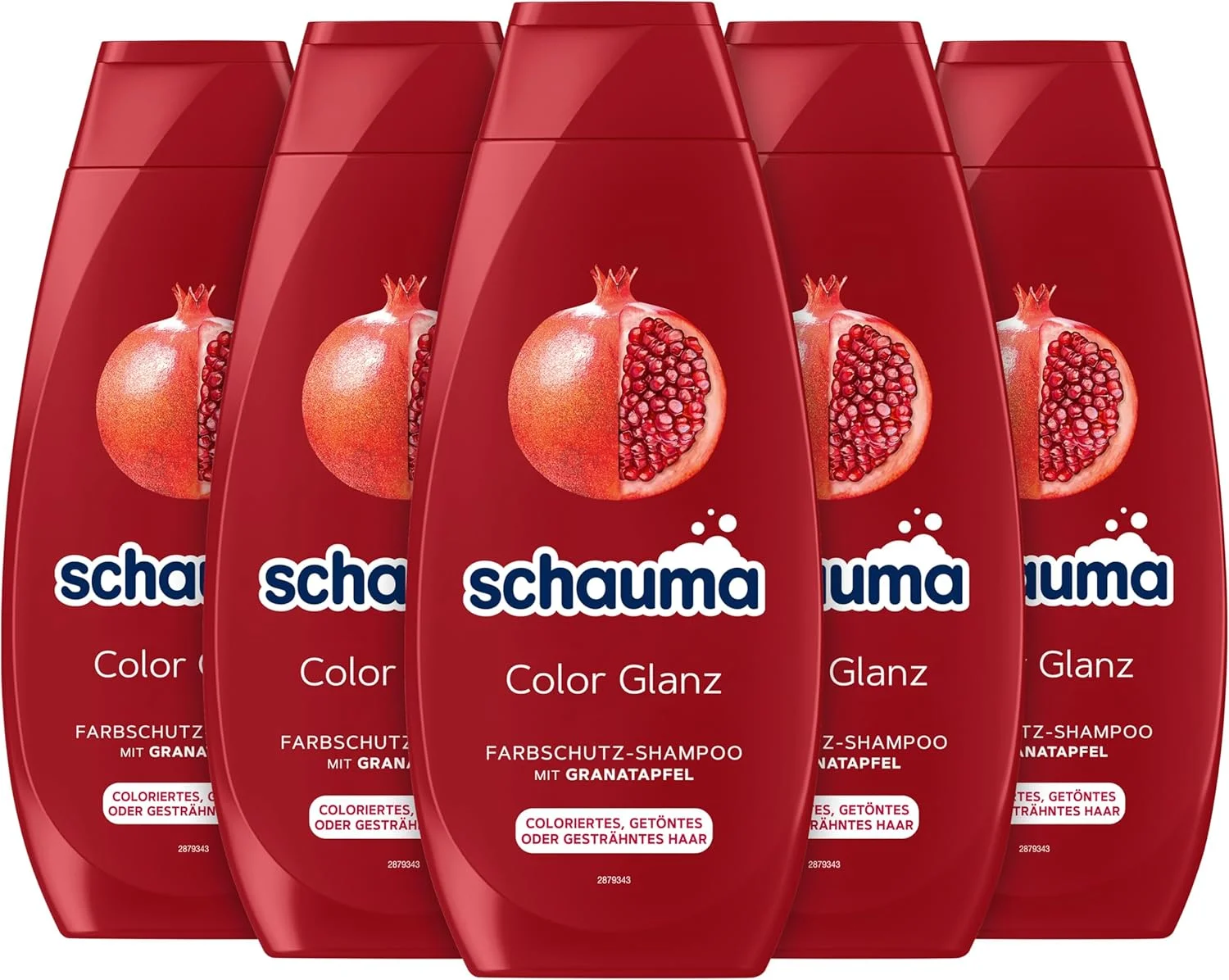 شامپو محافظ رنگ مو Schauma Schwarzkopf Colour Shine (5 x 400 میلی لیتر)، شامپو مو تغذیه کننده موهای رنگ شده، هایلایت شده یا رنگساژ شده، شامپو رنگ مو با عصاره انار