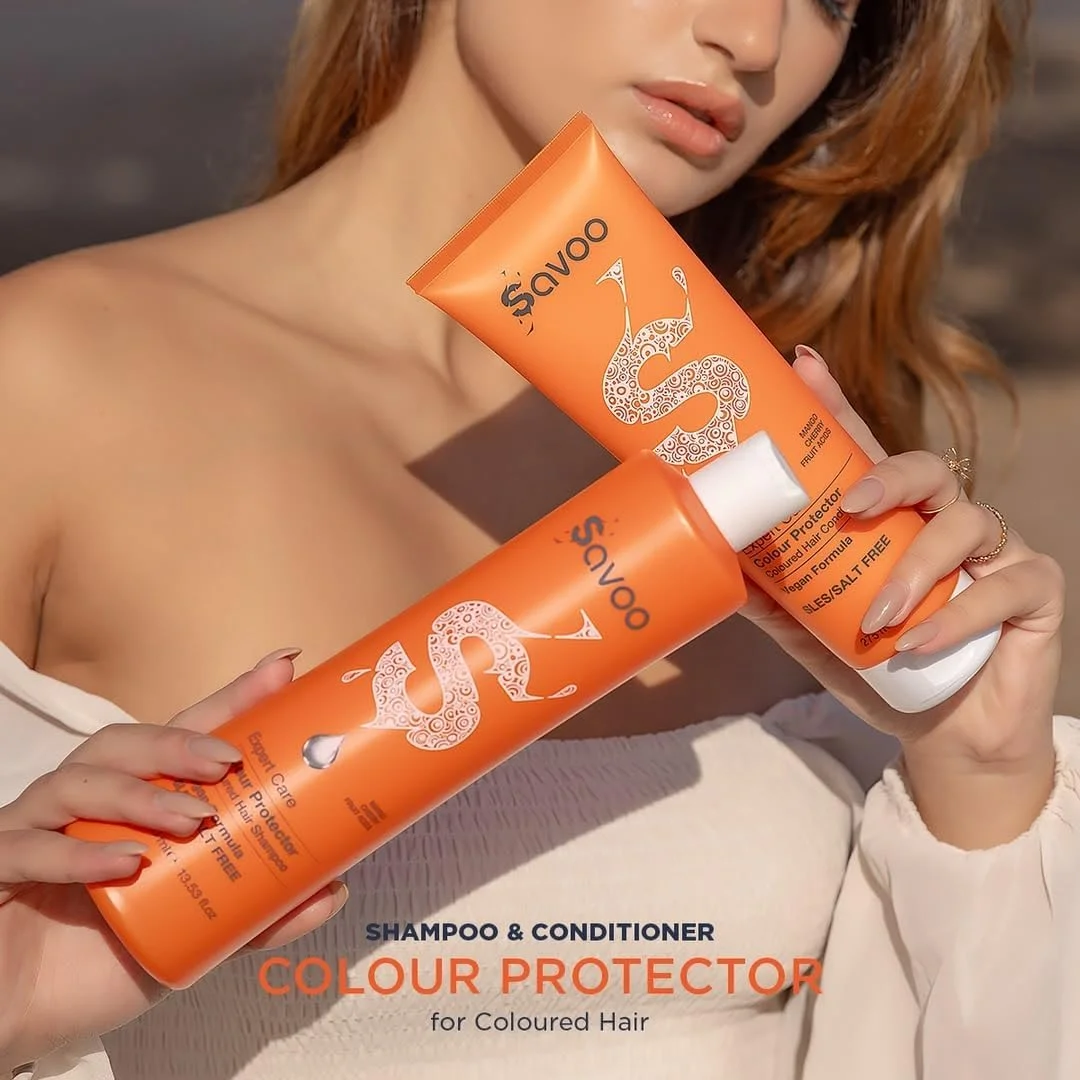 شامپو وگان SAVOO برای موهای رنگ شده 400 میلی لیتر | حاوی اسیدهای میوه، انبه و گیلاس | محافظت از رنگ، مغذی و باز کننده گره مو | بدون سولفات، بدون پارابن، بدون تست حیوانی شامپو وگان SAVOO برای موهای رنگ شده 400 میلی لیتر | حاوی اسیدهای میوه، انبه و گیلاس | محافظت از رنگ، مغذی و باز کننده گره مو | بدون سولفات، بدون پارابن، بدون تست حیوانی