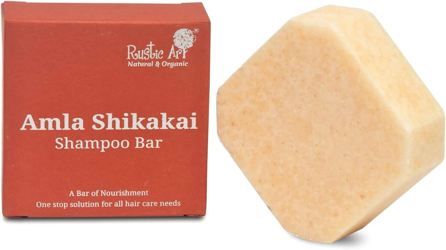 صابون شستشوی موی سر آمله و شیکاکای روستیک آرت (شامپو بار) 75 گرم