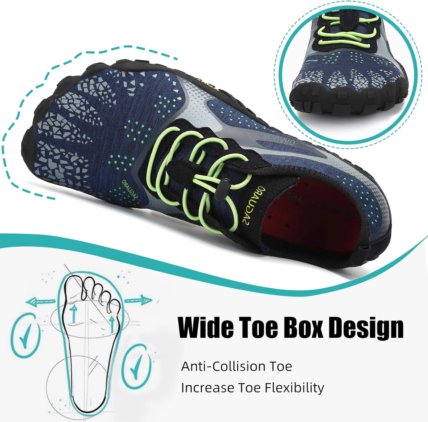 کفش‌های مینیمالیستی زنانه برای دویدن در مسیر، پیاده‌روی | پنجه پهن | مناسب تمرینات بیرون از خانه | زیره بدون شیب