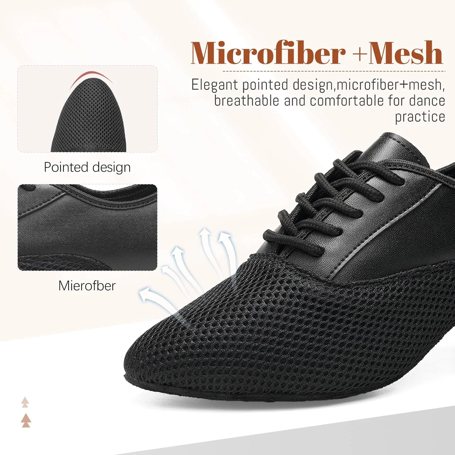 کفش رقص لاتین زنانه RUYBOZRY با پنجه بسته، کفش های حرفه ای سالسا مدرن برای تمرین رقص باله، مدل RY-JTWX-کف جیر-پاشنه 2 اینچی کفش رقص لاتین زنانه RUYBOZRY با پنجه بسته، کفش های حرفه ای سالسا مدرن برای تمرین رقص باله، مدل RY-JTWX-کف جیر-پاشنه 2 اینچی