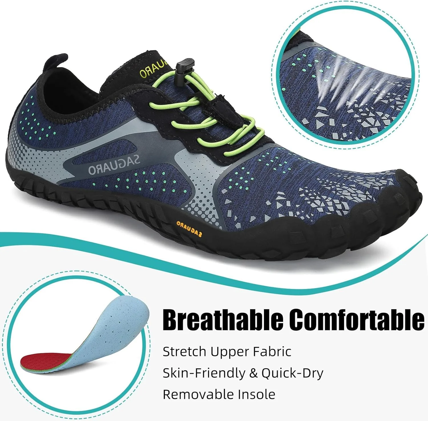 کفش‌های مینیمالیستی زنانه برای دویدن در مسیر، پیاده‌روی | پنجه پهن | مناسب تمرینات بیرون از خانه | زیره بدون شیب