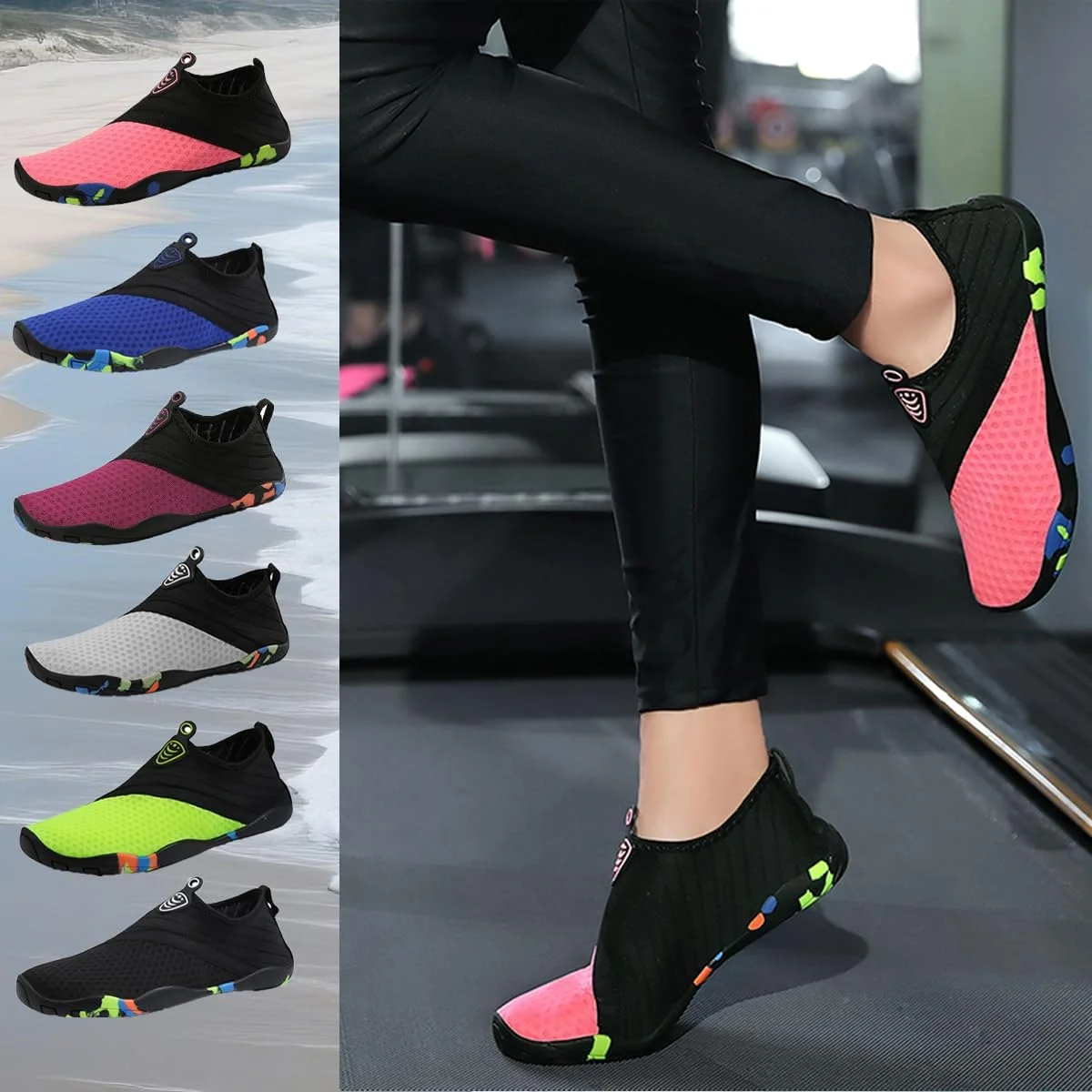 جورابهای آبی کفشهای ورزشی آبی سریع خشک شونده مناسب شنا، ساحل، استخر، موج سواری و یوگا برای زنان و مردان جورابهای آبی کفشهای ورزشی آبی سریع خشک شونده مناسب شنا، ساحل، استخر، موج سواری و یوگا برای زنان و مردان