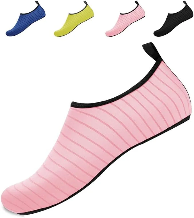 کفش های آبی مردانه زنانه قابل حمل، کفش های پا برهنه، جوراب های آکوا لغزنده مناسب ساحل، شنا، یوگا برای استخر تابستانی در فضای باز کفش های آبی مردانه زنانه قابل حمل، کفش های پا برهنه، جوراب های آکوا لغزنده مناسب ساحل، شنا، یوگا برای استخر تابستانی در فضای باز