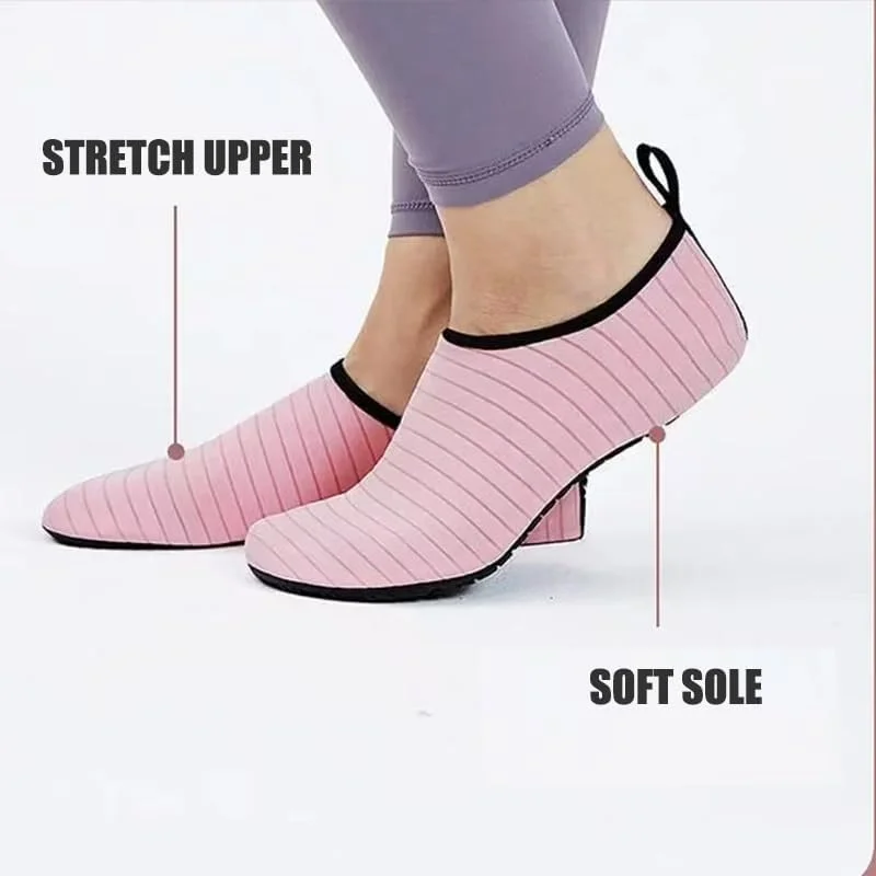 کفش های آبی مردانه زنانه قابل حمل، کفش های پا برهنه، جوراب های آکوا لغزنده مناسب ساحل، شنا، یوگا برای استخر تابستانی در فضای باز کفش های آبی مردانه زنانه قابل حمل، کفش های پا برهنه، جوراب های آکوا لغزنده مناسب ساحل، شنا، یوگا برای استخر تابستانی در فضای باز