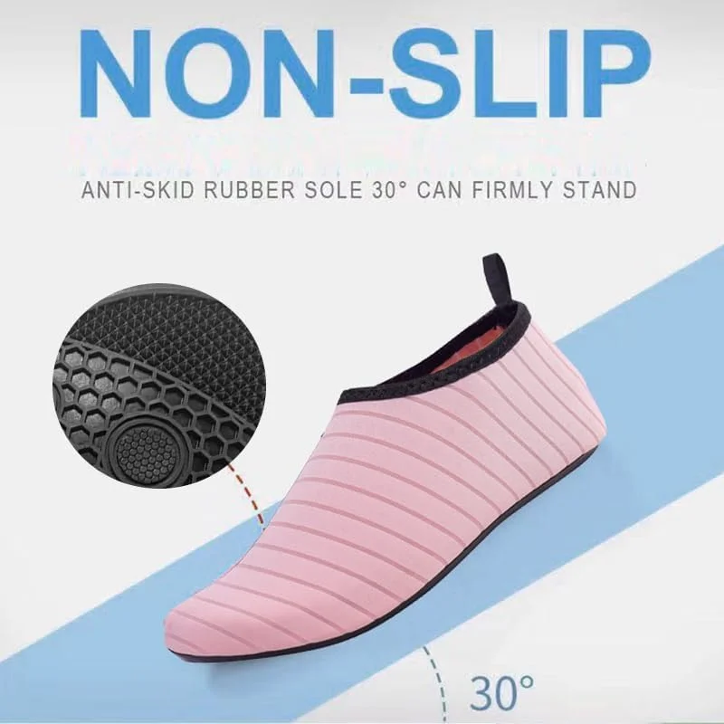 کفش های آبی مردانه زنانه قابل حمل، کفش های پا برهنه، جوراب های آکوا لغزنده مناسب ساحل، شنا، یوگا برای استخر تابستانی در فضای باز کفش های آبی مردانه زنانه قابل حمل، کفش های پا برهنه، جوراب های آکوا لغزنده مناسب ساحل، شنا، یوگا برای استخر تابستانی در فضای باز