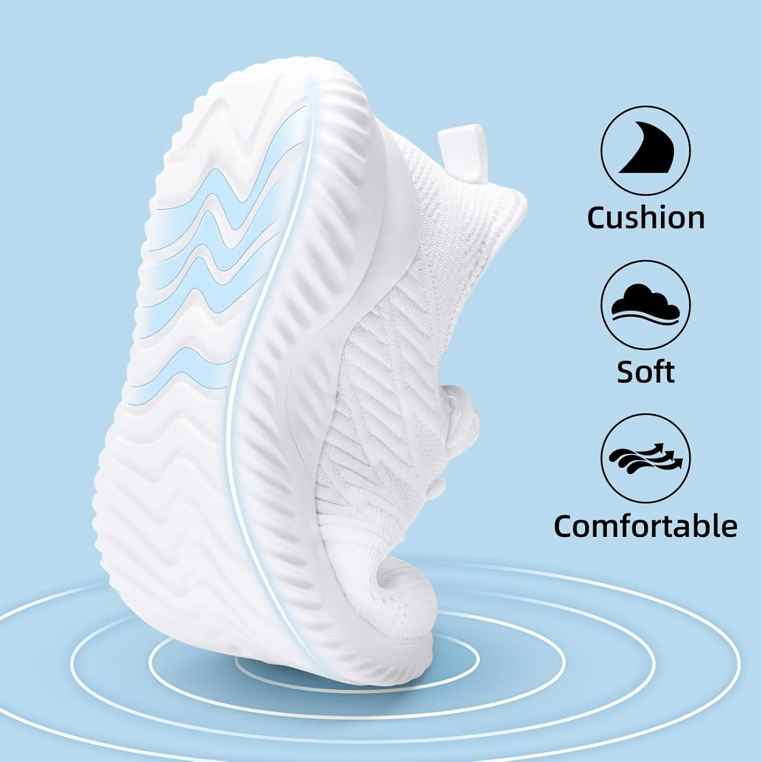 کفش پیاده روی زنانه PPQ، بدون بند، با فوم حافظه دار، سبک، راحت، مناسب برای تمرینات ورزشی، یوگا، تنیس، دویدن و تمرین در باشگاه کفش پیاده روی زنانه PPQ، بدون بند، با فوم حافظه دار، سبک، راحت، مناسب برای تمرینات ورزشی، یوگا، تنیس، دویدن و تمرین در باشگاه