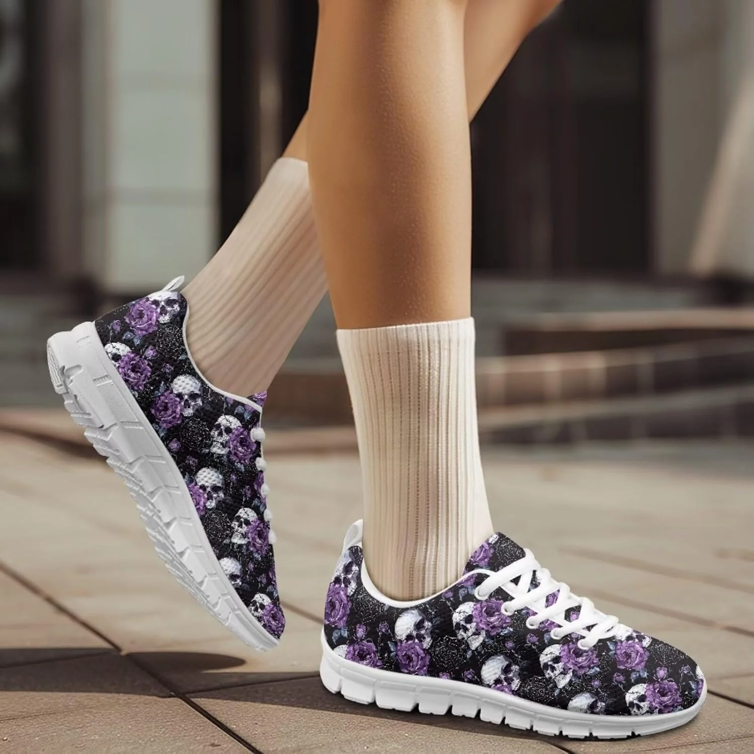 کفش های کتانی سبک وزن POLERO زنانه، کفش های دویدن توری تنفسی غیر رسمی، کفش های آموزشی ساده و رنگارنگ طرح پاندا کفش های کتانی سبک وزن POLERO زنانه، کفش های دویدن توری تنفسی غیر رسمی، کفش های آموزشی ساده و رنگارنگ طرح پاندا