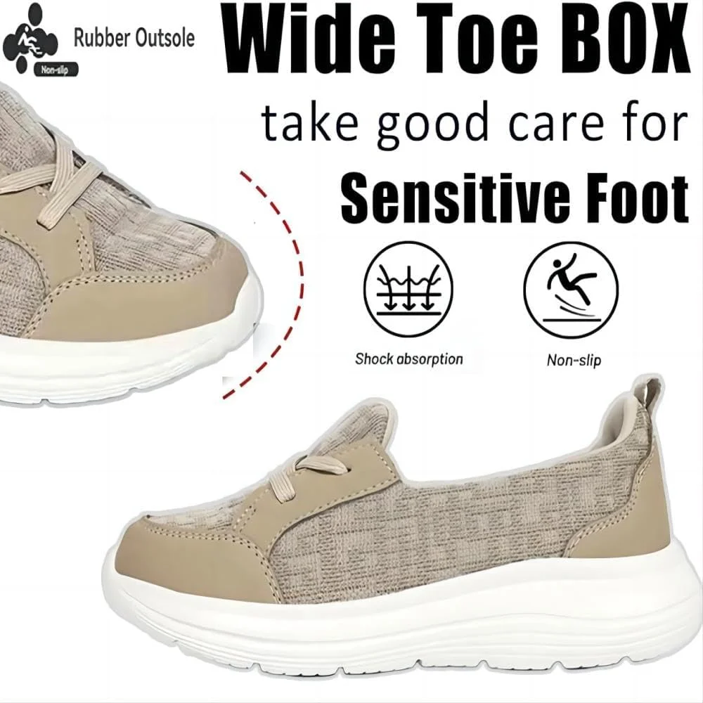 کفش پیاده روی طبی زنانه، دارای کفی نرم و ضد لغزش، با رویه مشبک و سبک کفش پیاده روی طبی زنانه، دارای کفی نرم و ضد لغزش، با رویه مشبک و سبک