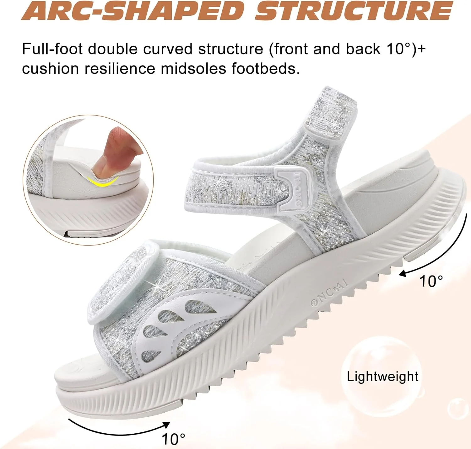 صندل پیاده روی زنانه ONCAI، صندل های پیاده روی با پشتیبانی از قوس پا با کفی طبی مناسب برای پلانتار فاسیایتی، صندل های پلتفرم ورزشی آبی زنانه با 3 بند قابل تنظیم (سایز آمریکا 6-12)، اکلیلی صندل پیاده روی زنانه ONCAI، صندل های پیاده روی با پشتیبانی از قوس پا با کفی طبی مناسب برای پلانتار فاسیایتی، صندل های پلتفرم ورزشی آبی زنانه با 3 بند قابل تنظیم (سایز آمریکا 6-12)، اکلیلی