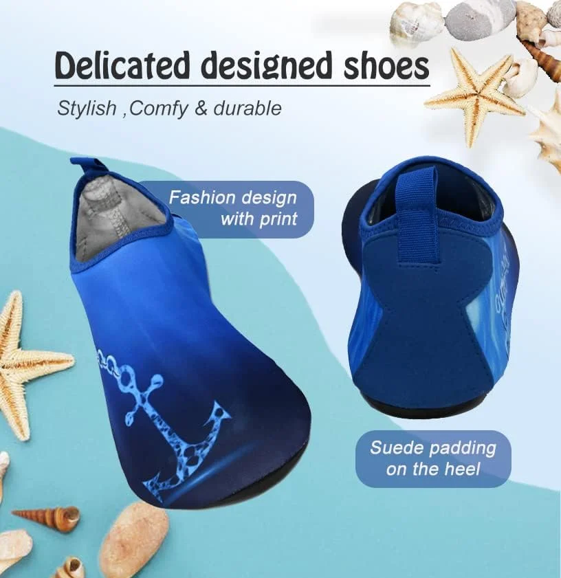 جوراب آبی کفش آبی زنانه برای شنا در ساحل، موج سواری، یوگا، ورزش و پیاده روی ساحلی جوراب آبی کفش آبی زنانه برای شنا در ساحل، موج سواری، یوگا، ورزش و پیاده روی ساحلی