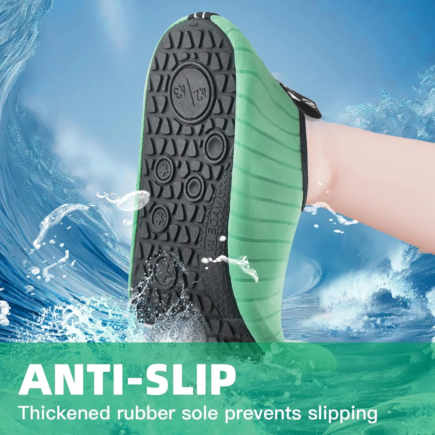 جوراب آبی Nyicey، کفشهای ساحلی با قابلیت خشک شدن سریع، مناسب شنا، استخر، ساحل، موجسواری، یوگا و تمرینات ورزشی در فضای باز جوراب آبی Nyicey، کفشهای ساحلی با قابلیت خشک شدن سریع، مناسب شنا، استخر، ساحل، موجسواری، یوگا و تمرینات ورزشی در فضای باز