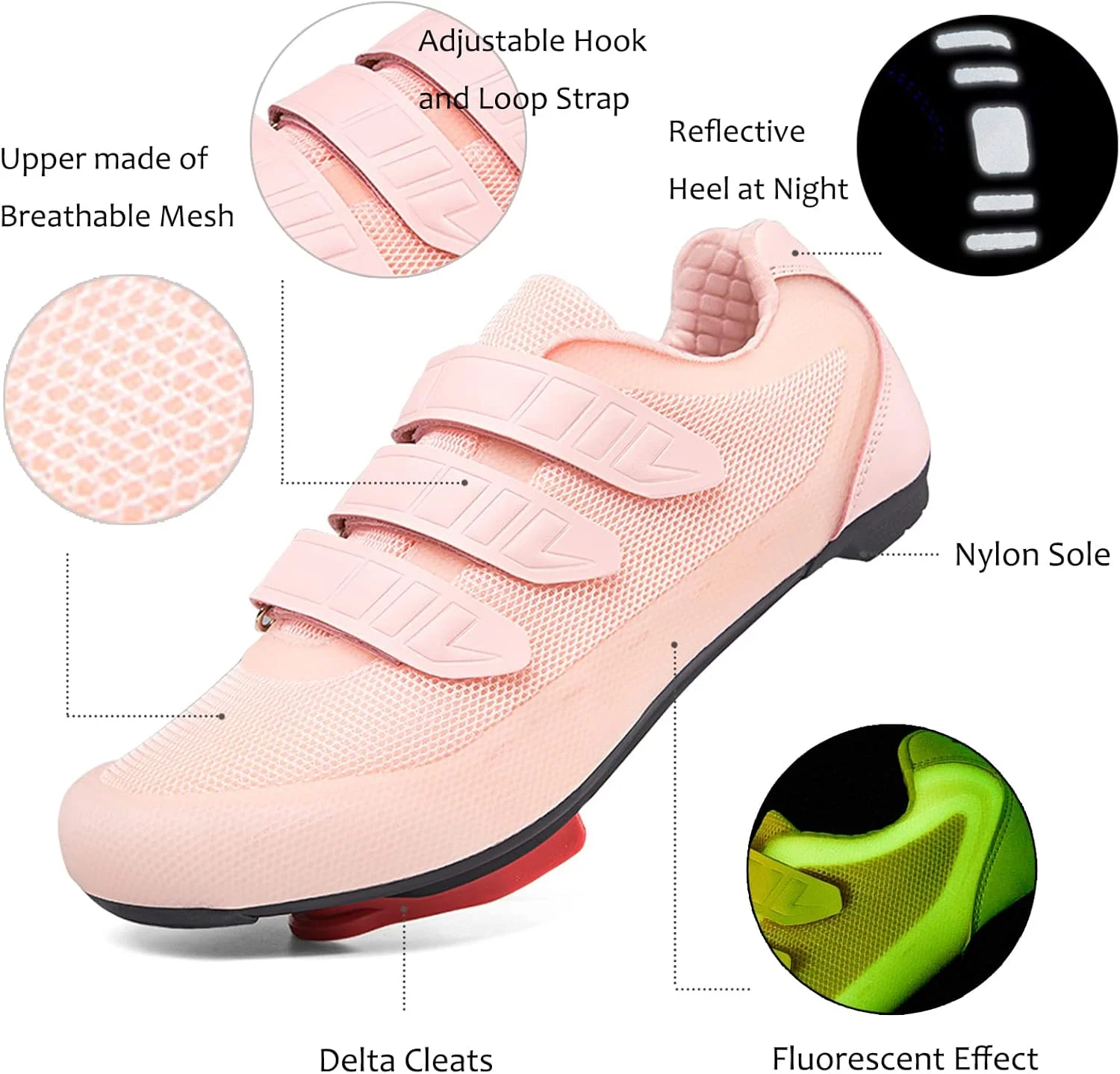 کفش دوچرخه سواری مردانه و زنانه ناکسنکس سازگار با پدال های Peloton SPD، کفش دوچرخه جاده ای داخل سالن کفش دوچرخه سواری مردانه و زنانه ناکسنکس سازگار با پدال های Peloton SPD، کفش دوچرخه جاده ای داخل سالن