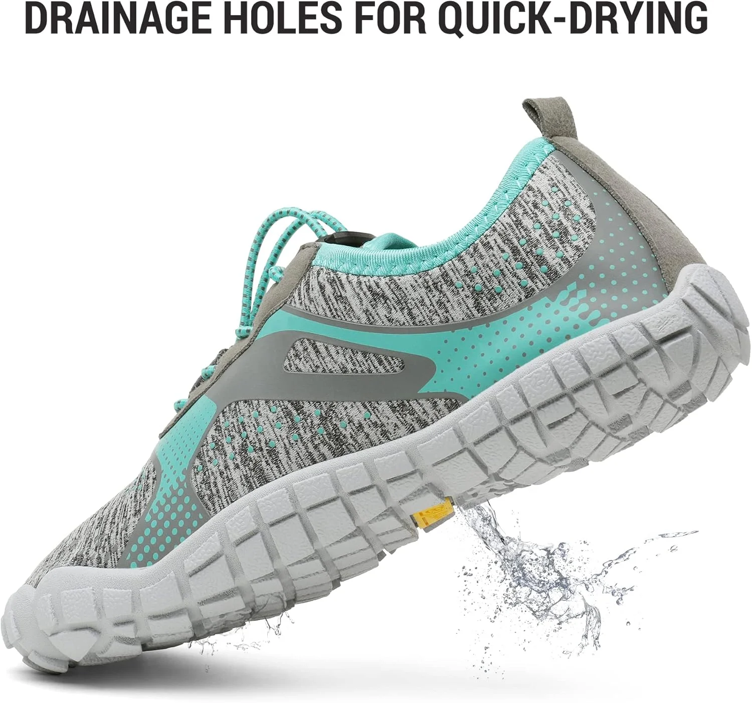 کفش های آبی زنانه نورتایو 8، مناسب ورزش های ساحلی، ماهیگیری، پیاده روی، قایق سواری و موج سواری - خاکستری روشن/سبز نعنایی - سایز 39 کفش های آبی زنانه نورتایو 8، مناسب ورزش های ساحلی، ماهیگیری، پیاده روی، قایق سواری و موج سواری - خاکستری روشن/سبز نعنایی - سایز 39