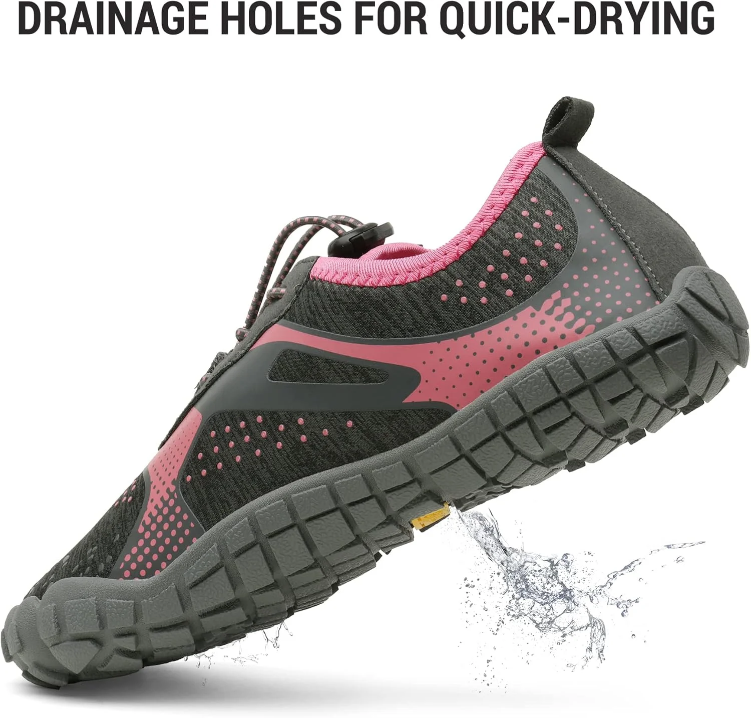 کفش های آبی زنانه نورتیو 8، مناسب ورزش های ساحلی، ماهیگیری، پیاده روی، قایق سواری و موج سواری - خاکستری/هندوانه ای قرمز - سایز 8.5 کفش های آبی زنانه نورتیو 8، مناسب ورزش های ساحلی، ماهیگیری، پیاده روی، قایق سواری و موج سواری - خاکستری/هندوانه ای قرمز - سایز 8.5