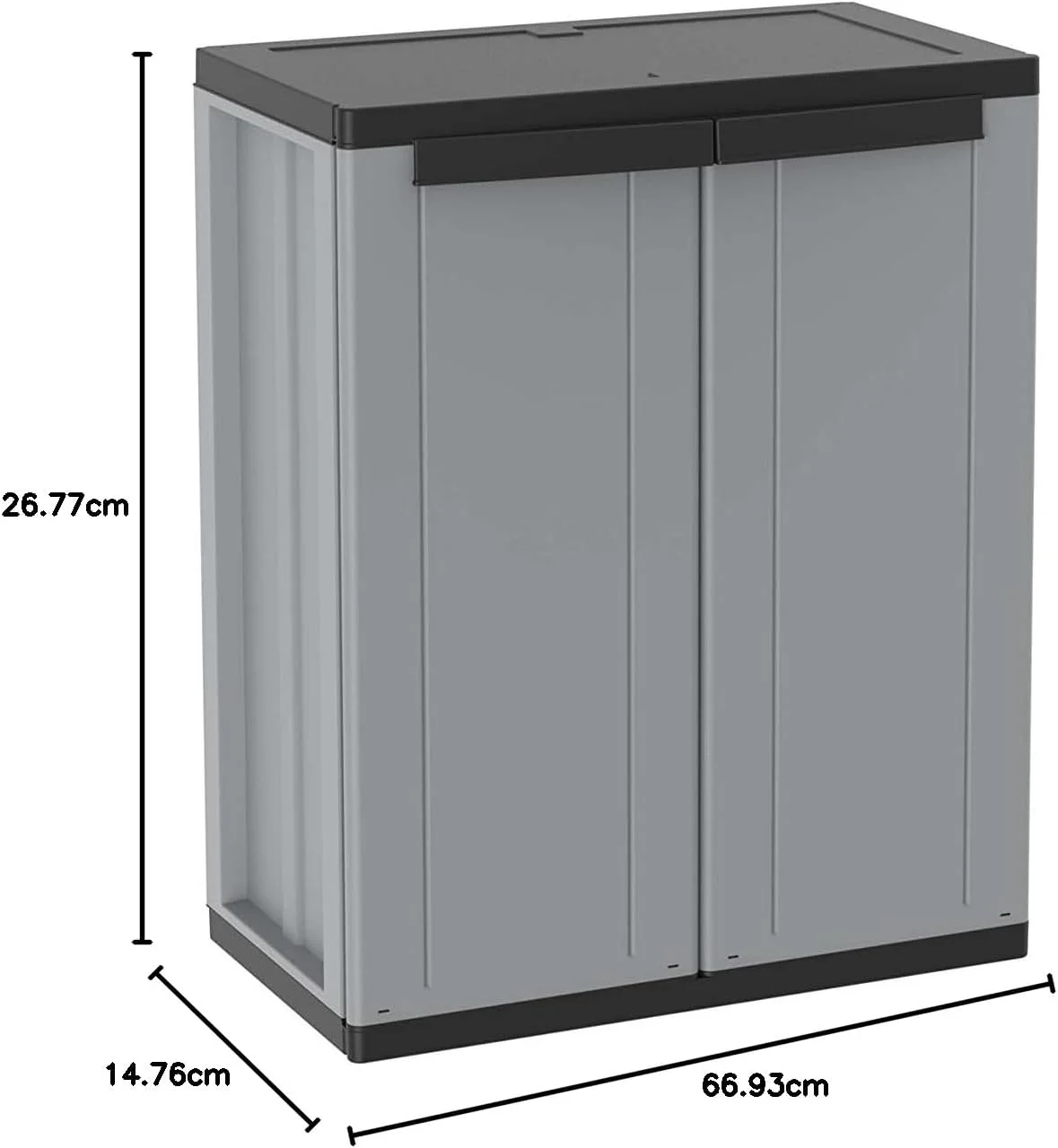 کمد دو درب تری مدل Jwood 268 با 3 طبقه داخلی - 68x37.5x170 سانتی متر