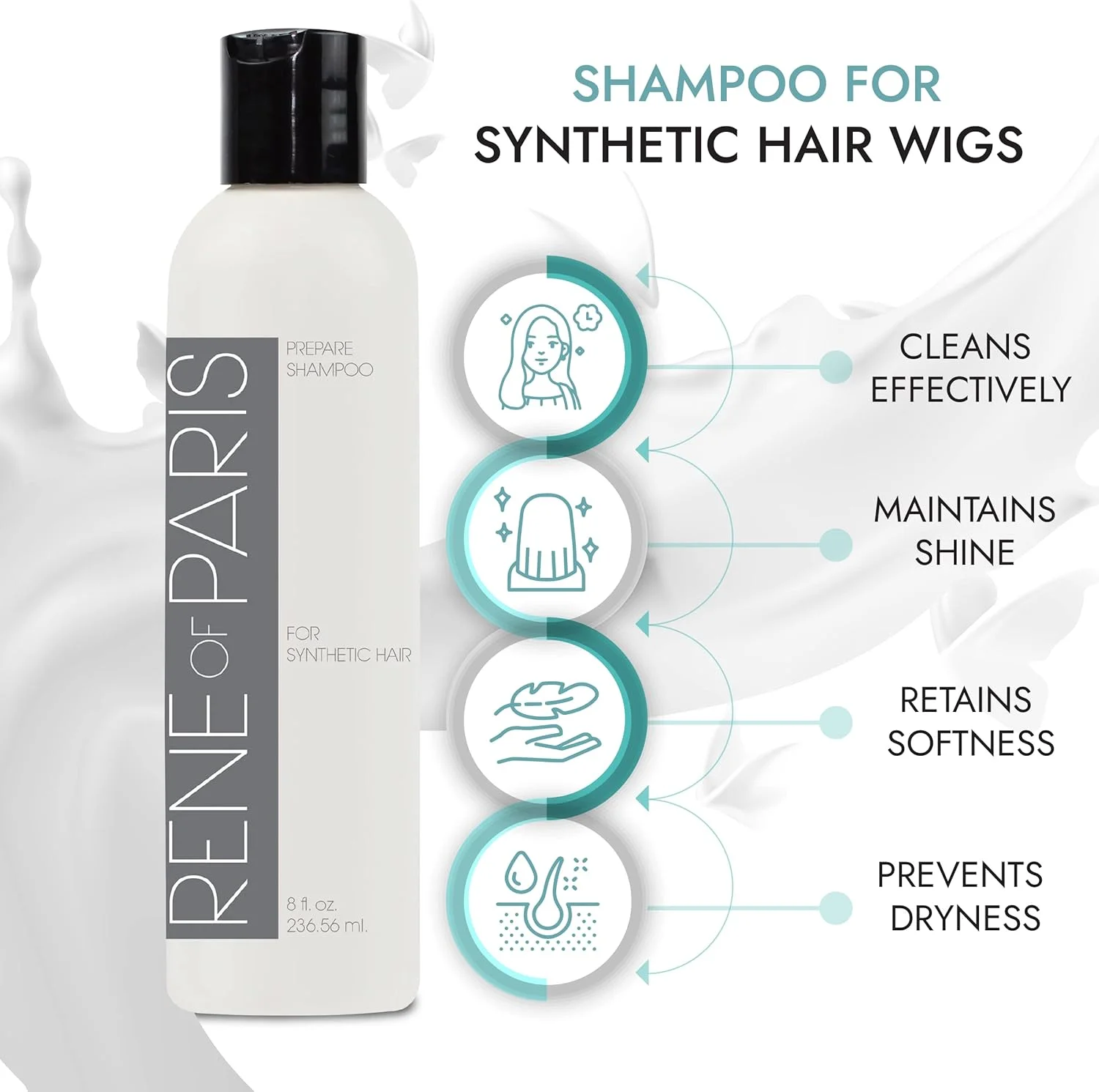 شامپو آماده سازی کلاه گیس Rene of Paris برای کلاه گیس/موهای مصنوعی 236 میلی لیتر شامپو آماده سازی کلاه گیس Rene of Paris برای کلاه گیس/موهای مصنوعی 236 میلی لیتر