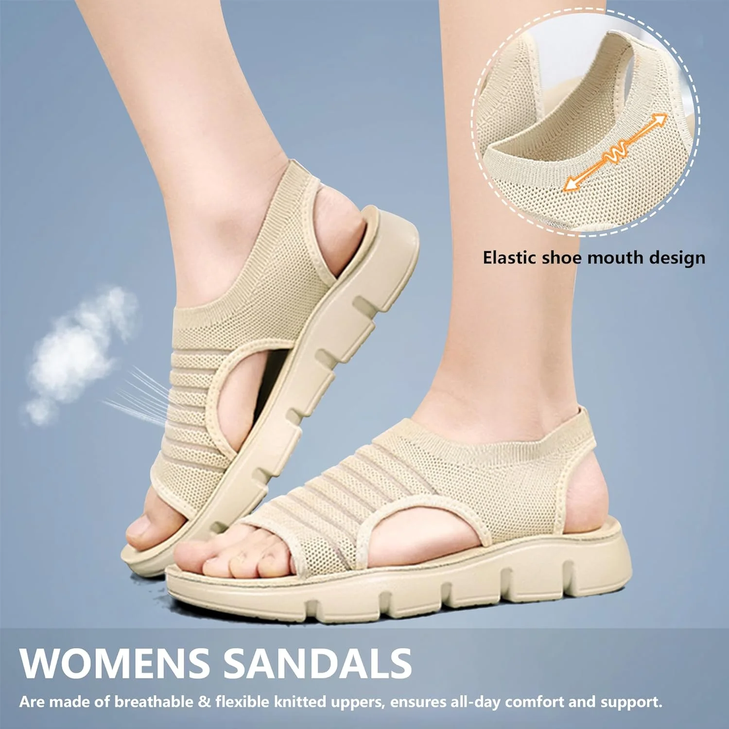 صندل زنانه MLDKASMS مدل 2025 مناسب پیاده روی و هایکینگ، کفش ساحلی راحت تابستانی صندل زنانه MLDKASMS مدل 2025 مناسب پیاده روی و هایکینگ، کفش ساحلی راحت تابستانی