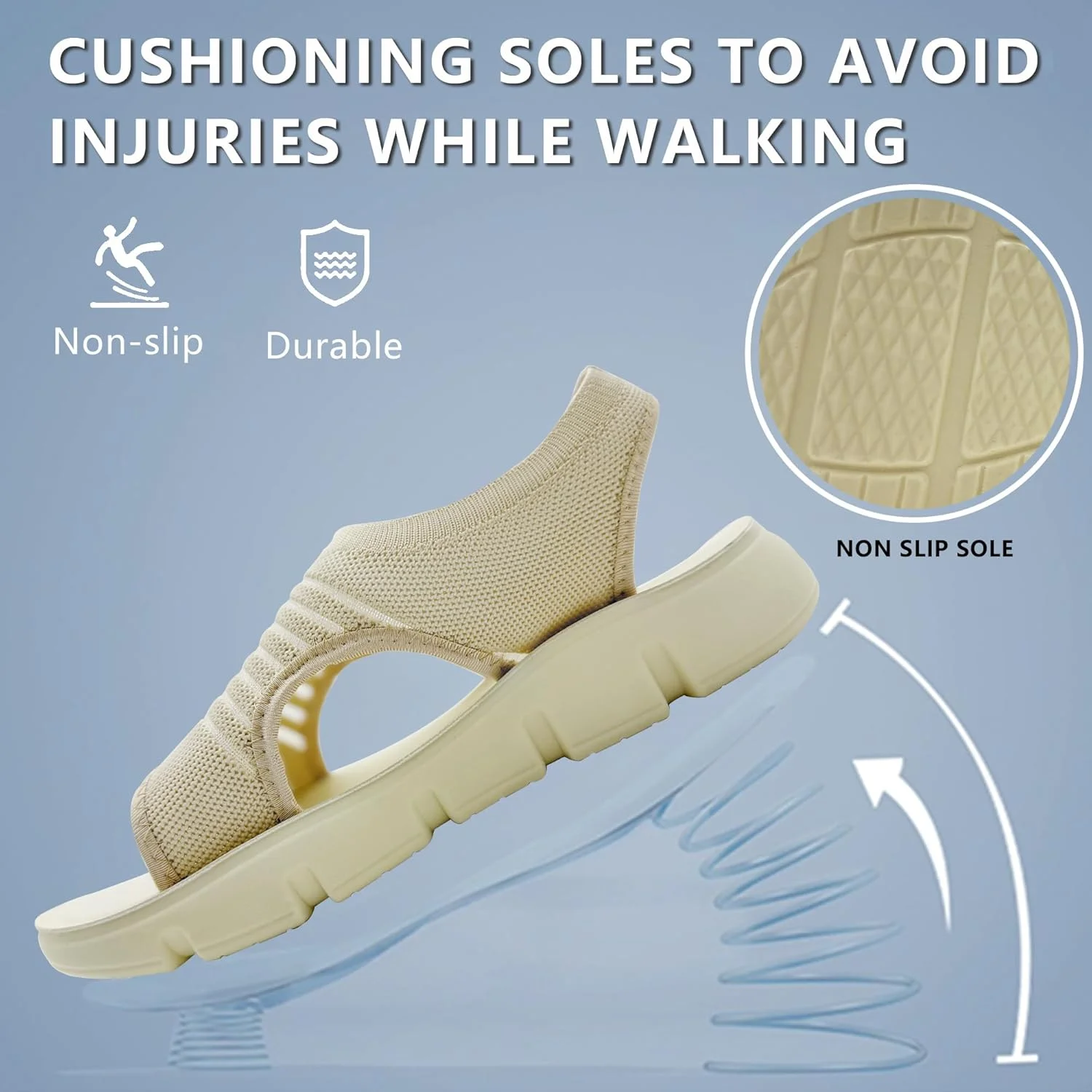 صندل زنانه MLDKASMS مدل 2025 مناسب پیاده روی و هایکینگ، کفش ساحلی راحت تابستانی صندل زنانه MLDKASMS مدل 2025 مناسب پیاده روی و هایکینگ، کفش ساحلی راحت تابستانی