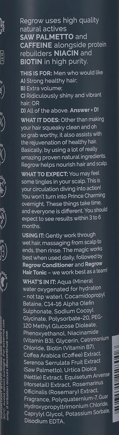 شامپو پاک کننده و آماده ساز مو رگرو مخصوص آقایان 300 میلی لیتر شامپو پاک کننده و آماده ساز مو رگرو مخصوص آقایان 300 میلی لیتر