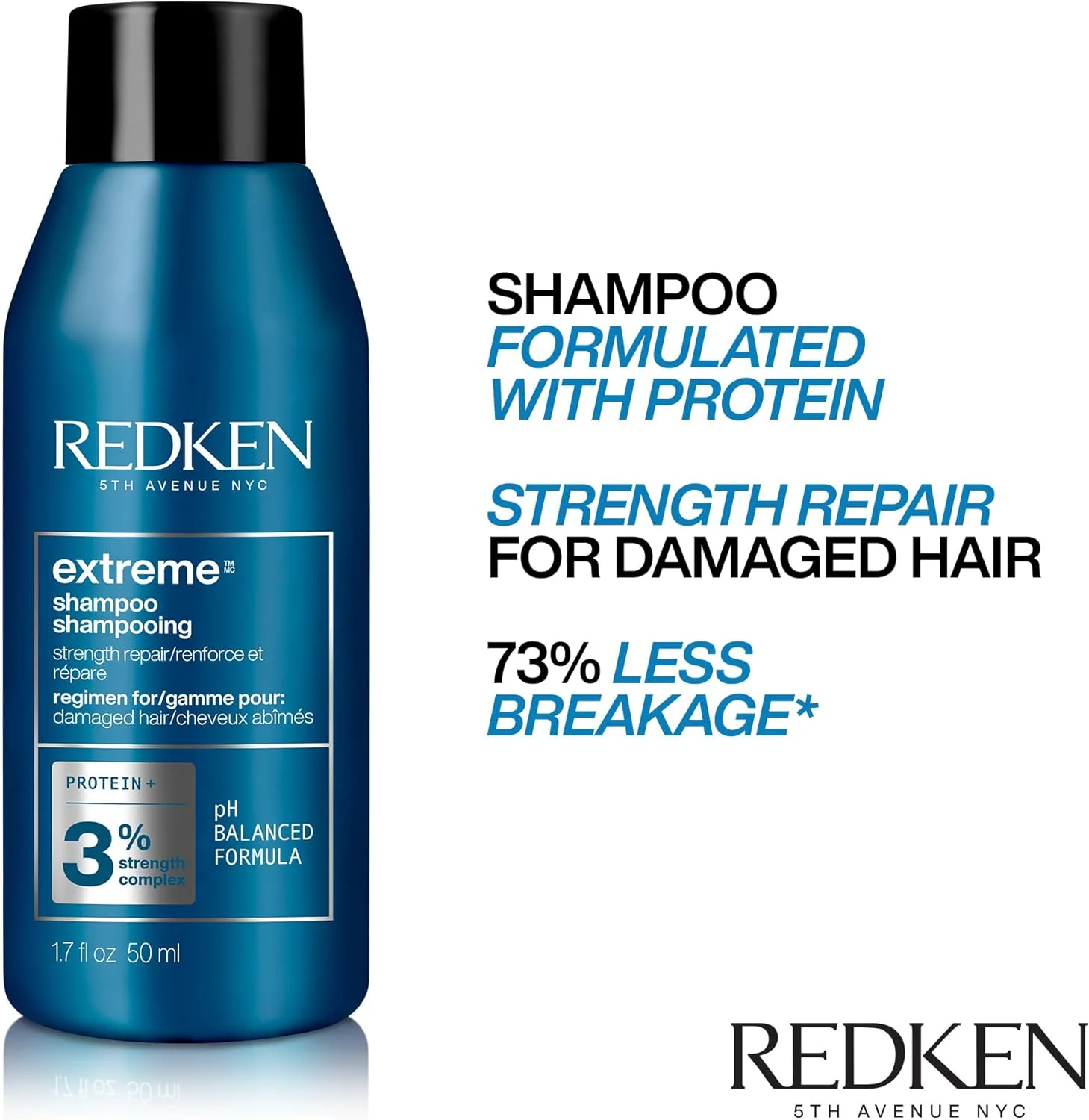 شامپو رِدکِن اکستریم | ضد شکستگی و ترمیم موهای آسیب دیده | غنی شده با پروتئین | 50 میلی لیتر شامپو رِدکِن اکستریم | ضد شکستگی و ترمیم موهای آسیب دیده | غنی شده با پروتئین | 50 میلی لیتر