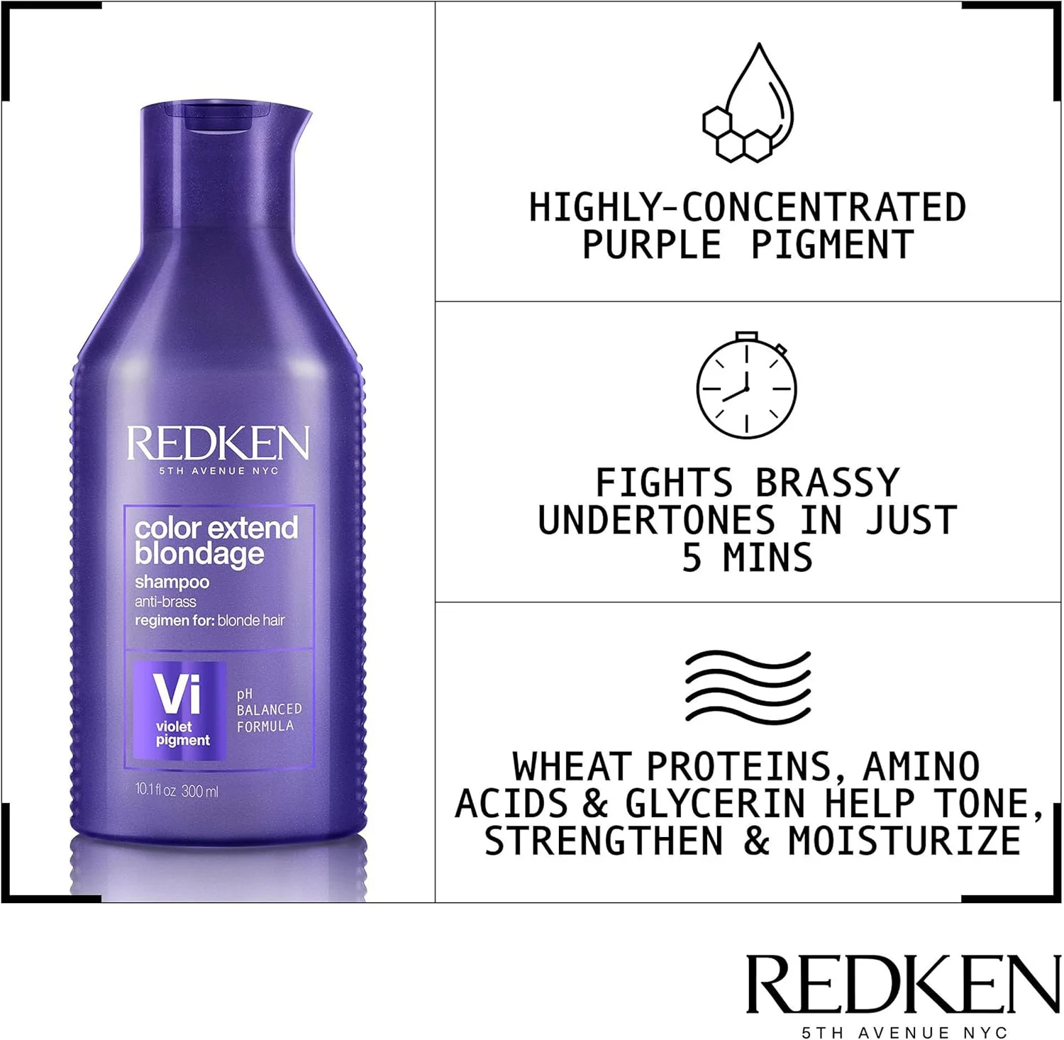 شامپو بنفش رِدکِن، برای موهای بلوند، رنگدانه ویولت وی، کالر اکستند بلونداژ، 300 میلی لیتر شامپو بنفش رِدکِن، برای موهای بلوند، رنگدانه ویولت وی، کالر اکستند بلونداژ، 300 میلی لیتر