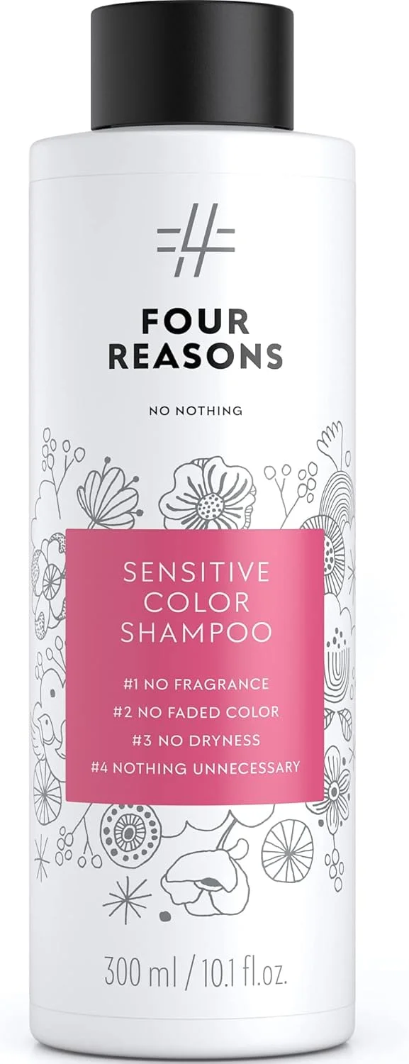 شامپو محافظ رنگ موی پوست حساس فور ریزنز نو ناتینگ - شامپو محافظ رنگ مو بدون عطر - برای موهای رنگ شده | 100% وگان | 300 میلی لیتر