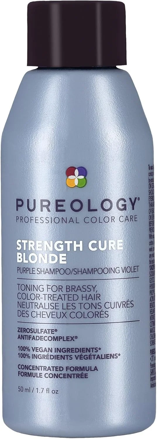شامپو بنفش پیورولوژی Strength Cure Blonde برای موهای رنگ شده بلوند و روشن، 50 میلی لیتر