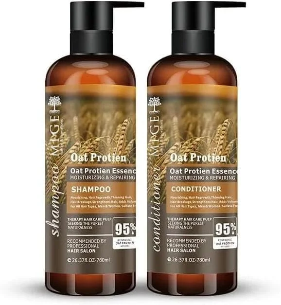 شامپو و نرم کننده جوانه پروتئین جو دوسر Protein Queen، مرطوب کننده و ترمیم کننده، مراقبت از مو، توصیه شده توسط سالن های حرفه ای (2 ست) شامپو و نرم کننده جوانه پروتئین جو دوسر Protein Queen، مرطوب کننده و ترمیم کننده، مراقبت از مو، توصیه شده توسط سالن های حرفه ای (2 ست)