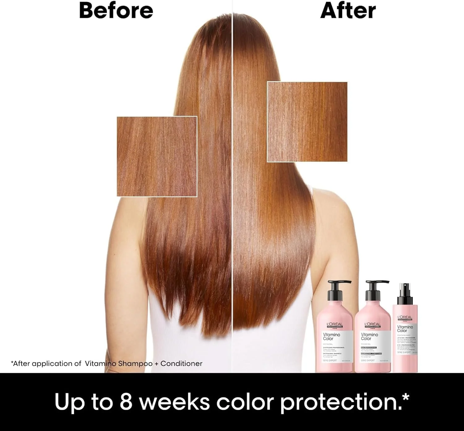 شامپو محافظ رنگ مو لورآل پروفشنال ویتامینو کالر، سری اکسپرت - 500 میلی لیتر