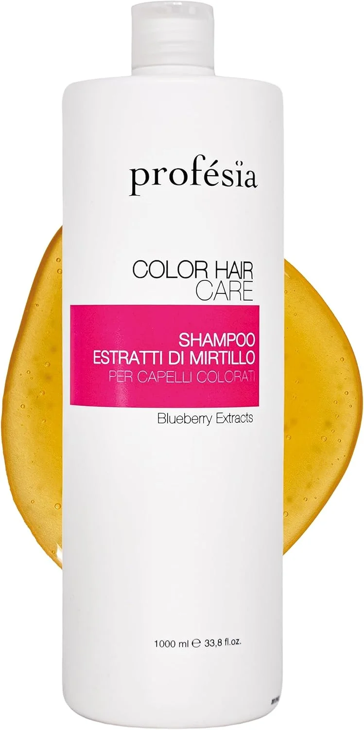 شامپو پروفسیا مخصوص موهای رنگ شده با عصاره بلوبری 1000 میلی لیتر - شامپو مراقبت از مو مرطوب کننده برای شادابی، درخشندگی و ماندگاری رنگ - شامپو حرفه ای مو برای آقایان و بانوان