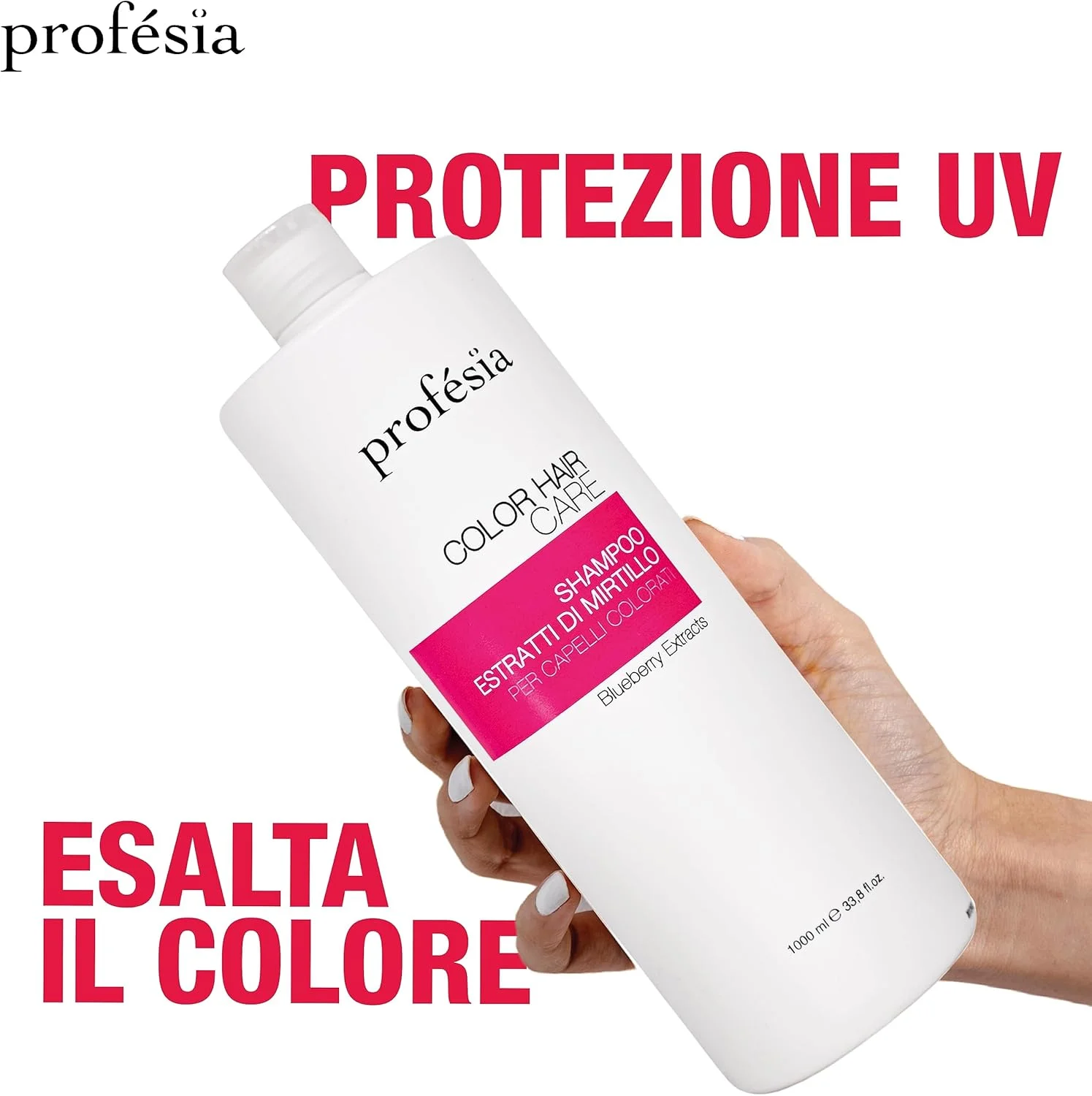 شامپو پروفسیا مخصوص موهای رنگ شده با عصاره بلوبری 1000 میلی لیتر - شامپو مراقبت از مو مرطوب کننده برای شادابی، درخشندگی و ماندگاری رنگ - شامپو حرفه ای مو برای آقایان و بانوان