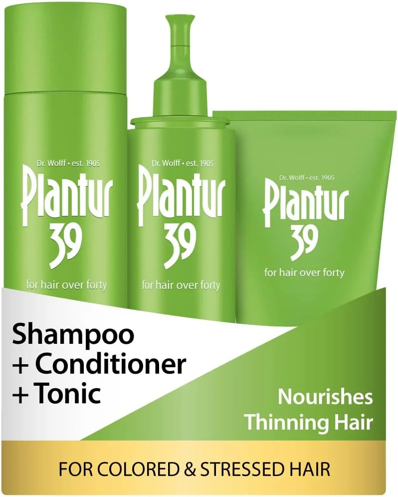 مجموعه سه مرحله ای فیتو-کافئین پلانتور 39 مخصوص موهای رنگ شده و آسیب دیده بانوان - شامپو (250 میلی لیتر)، نرم کننده (150 میلی لیتر)، تونیک (200 میلی لیتر)