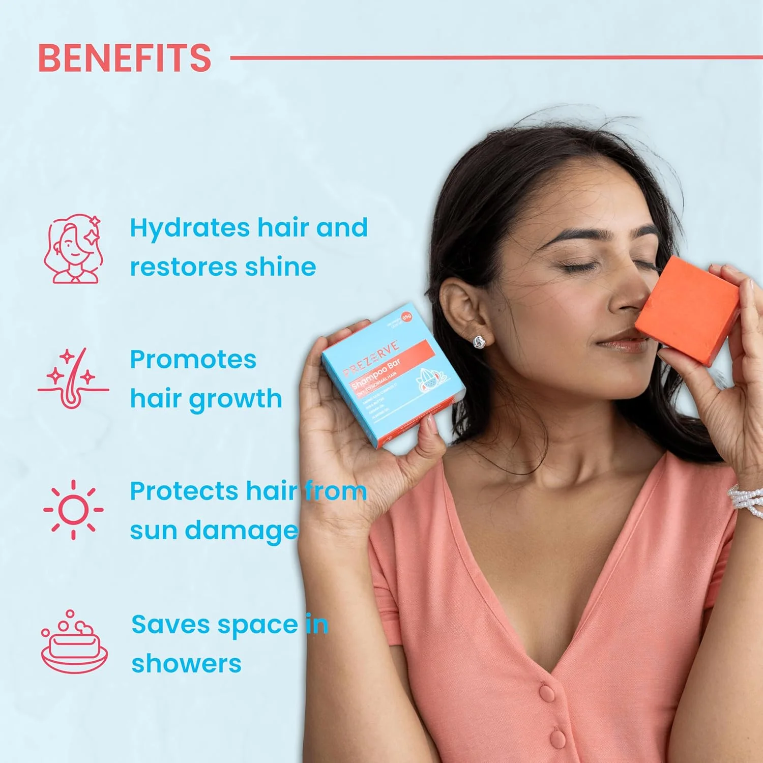 شامپو بار وگان و بدون سولفات Prezerve برای موهای خشک و وز | 85 گرم | بهبود رشد | بازگرداندن درخشش | ایمن برای موهای رنگ شده | مناسب برای آقایان و بانوان | بدون پارابن، مواد شیمیایی و صابون شامپو بار وگان و بدون سولفات Prezerve برای موهای خشک و وز | 85 گرم | بهبود رشد | بازگرداندن درخشش | ایمن برای موهای رنگ شده | مناسب برای آقایان و بانوان | بدون پارابن، مواد شیمیایی و صابون