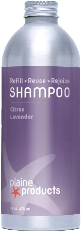 شامپو سازگار با محیط زیست پلین پروداکتس - مرکبات اسطوخودوس - بدون سولفات، ۴۷۳ میلی لیتر (بطری پر کردنی)