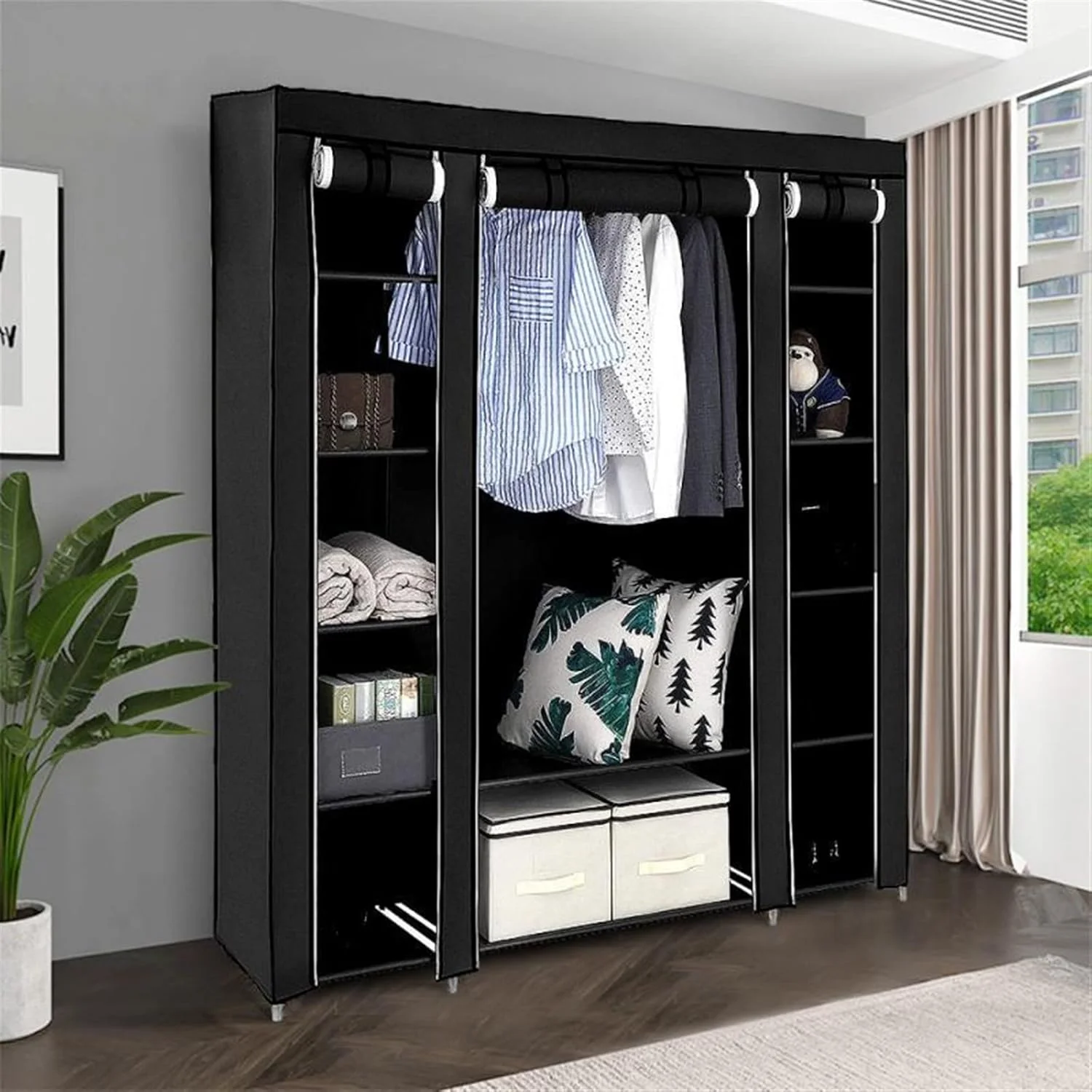 کمد لباس تیاندی‌اف‌وای، کمد پارچه‌ای اتاق خواب، کمد لباس مبلمان، کمد پارچه‌ای غیر بافته، کمد پارچه‌ای ضد آب