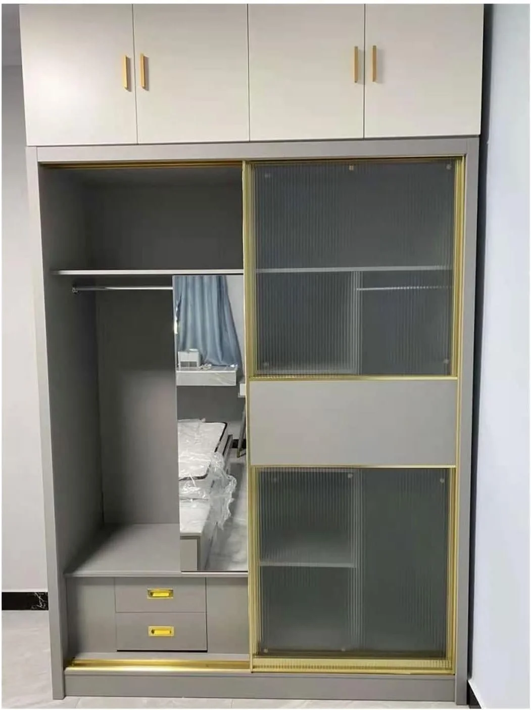 کمد لباس تیاندیافوای، کمد لباس با ظرفیت بزرگ، کمد لباس دو آویز، کابینت مونتاژ تقویتشده کشویی چوبی کمد لباس تیاندیافوای، کمد لباس با ظرفیت بزرگ، کمد لباس دو آویز، کابینت مونتاژ تقویتشده کشویی چوبی